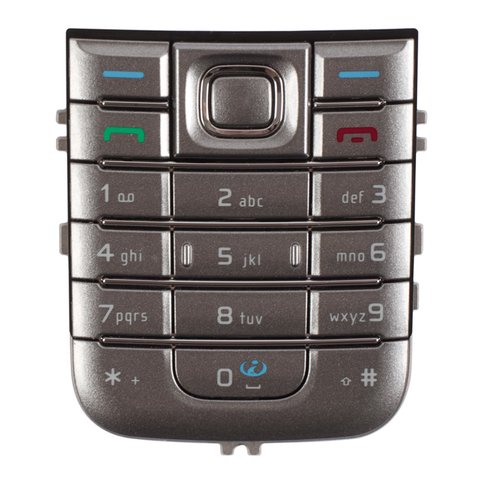 Клавіатура для Nokia 6233, срібляста, англійська