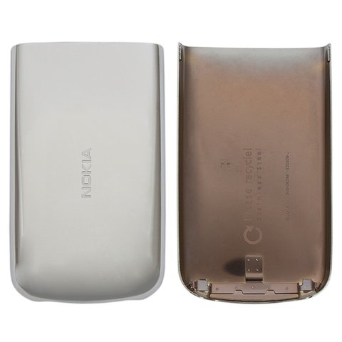 Задня кришка батареї для Nokia 6700c, срібляста, High Copy