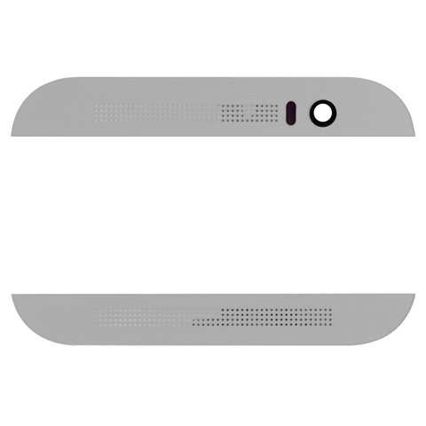 Верхняя + нижняя панель корпуса для HTC One M8, серебристая