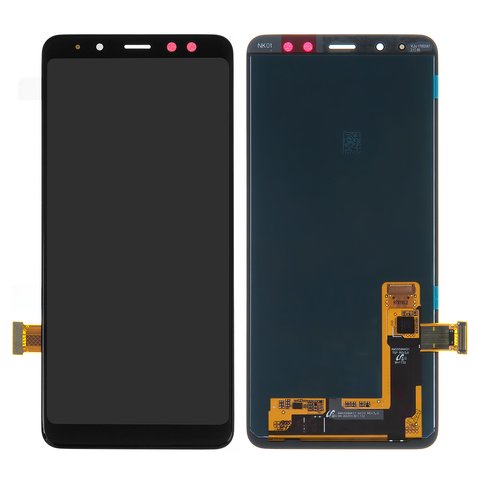 Дисплей для Samsung A530 Galaxy A8 2018 , черный, без рамки, Original PRC , original glass