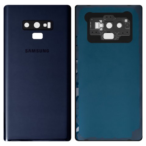 Задняя панель корпуса для Samsung N960 Galaxy Note 9, синяя, со стеклом камеры, полная, Original PRC , ocean blue