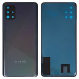 Задня панель корпуса для Samsung A515F/DS Galaxy A51, чорна, із склом камери