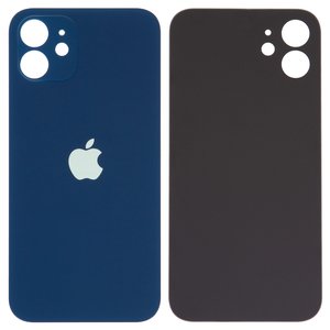 Задняя панель корпуса для iPhone 12, синяя, не нужно снимать стекло камеры, Copy, big hole