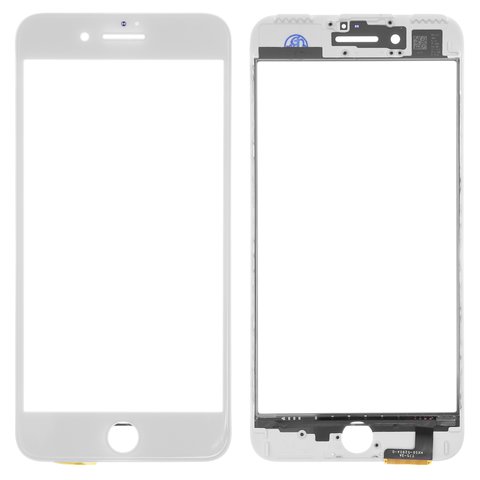 Сенсорний екран для iPhone 7 Plus, з рамкою, з ОСА плівкою, білий, Copy