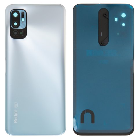 Задня панель корпуса для Xiaomi Redmi Note 10 5G, срібляста, із склом камери, graphite gray