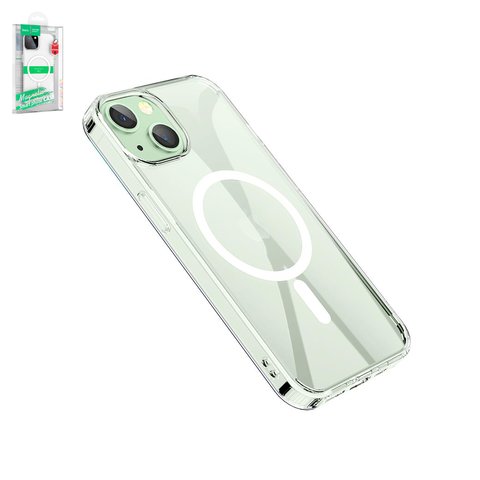 Чехол Hoco Magnetic airbag series для iPhone 15, ударопрочный, прозрачный, магнитный, пластик, MagSafe, #6942007605465