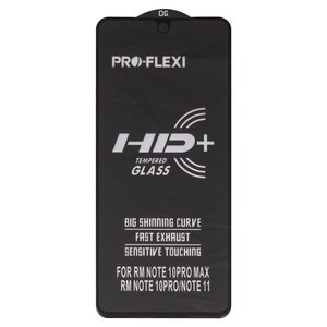 Захисне скло All Spares для Xiaomi Poco M4 Pro 5G, Redmi Note 10 Pro, Redmi Note 10 Pro Max, сумісне з чохлом, Full Glue, чорний, шар клею нанесений по всій поверхні