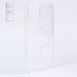 Чохол MagSafe для iPhone 14 Plus, прозорий, магнітний, силікон