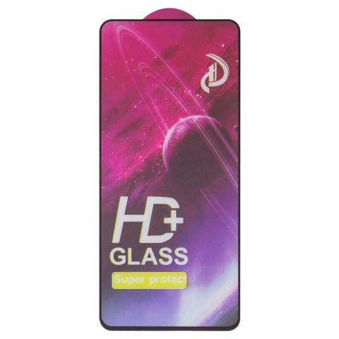 Захисне скло All Spares для Xiaomi Redmi Note 14 4G, сумісне з чохлом, Full Glue, чорний, шар клею нанесений по всій поверхні