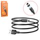 USB кабель Borofone BX41, USB тип-A, Lightning, 100 см, 2,4 А, чорний, магнітний, #6931474738462