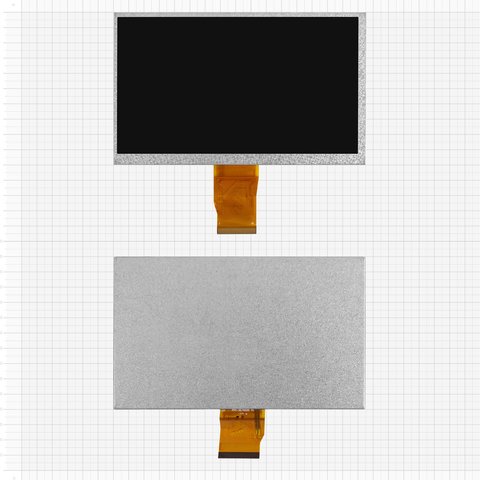 Pantalla LCD puede usarse con China Tablet PC 7";  Wexler Book T7003b, 50 pin, sin marco, 7", 800 x 600 , 165 x 100 mm , #KR070PA6S FPC BL70005 V1