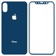 Tempered Glass Screen Protector All Spares compatible with Apple iPhone X, (0,26 mm 9H, front and back, dark blue)