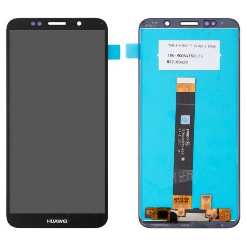 Pantalla LCD puede usarse con Huawei Honor 7A 5,45", Honor 7s, Y5 2018 , Y5 Prime 2018 , negro, Logo Huawei, sin marco, Original PRC , DUA L22 