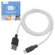 Cable USB Hoco X21, USB tipo-A, micro USB tipo-B, 100 cm, 2 A, blanco