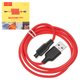 USB Cable Hoco X21, (USB type-A, micro USB type-B, 100 cm, 2 A, red)