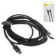 USB Cable Baseus Cafule, (USB type-A, USB type C, 200 cm, 2 A, black) #CATKLF-CG1