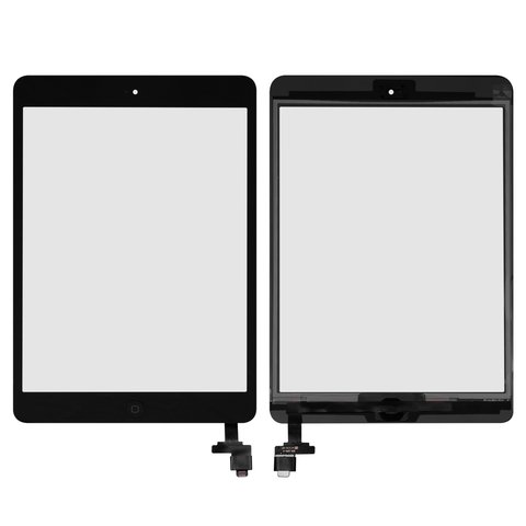 Touchscreen compatible with Apple iPad Mini, iPad Mini 2 Retina, with IC, with HOME button, black 