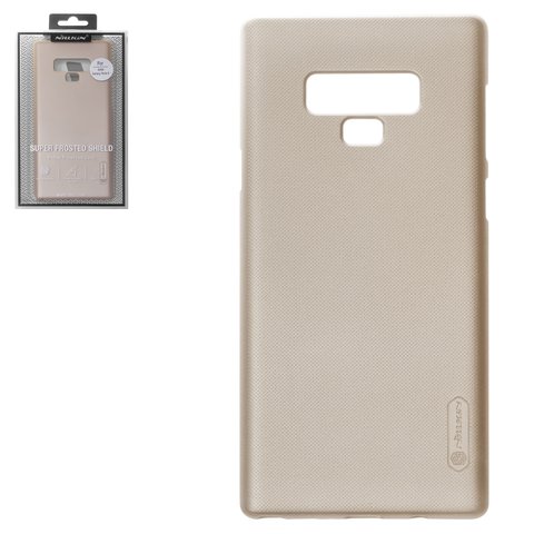 Case Nillkin Super Frosted Shield compatible with Samsung N960 Galaxy Note 9, golden, with support, matt, plastic  #6902048160866