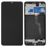 Pantalla LCD puede usarse con Samsung A105 Galaxy A10, negro, con marco, original (vidrio reemplazado)