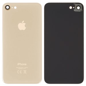 Housing Back Cover compatible with iPhone 8, golden, with camera lens, small hole 