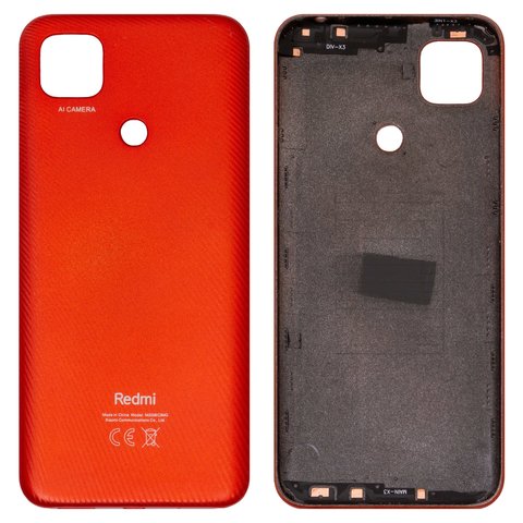 Housing Back Cover compatible with Xiaomi Redmi 9C, orange, sunrise Orange, M2006C3MG, M2006C3MT 