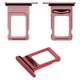 SIM Card Holder compatible with iPhone 11, (red, double SIM)