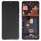 LCD compatible with Samsung G988 Galaxy S20 Ultra, (black, with frame, original (change glass) , cosmic black)