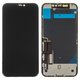 LCD compatible with iPhone 11, (black, with frame, PRC, with protective screen for display) #Self-welded OEM
