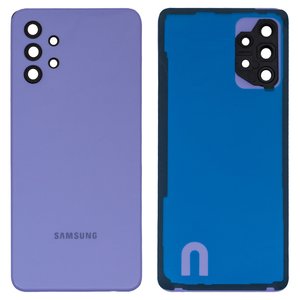 Panel trasero de carcasa puede usarse con Samsung A326 Galaxy A32 5G, morada, con vidrio de cámara