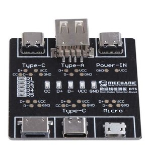 Testers for USB Synchronization and Charging Cable Mechanic DT3, Lighning Type С Micro usb 