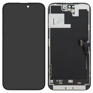 Pantalla LCD puede usarse con iPhone 14 Pro Max, negro, con marco, Original PRC , NEW