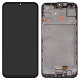 LCD compatible with Samsung A155 Galaxy A15, A156 Galaxy A15 5G, (black, with frame, Original (PRC))