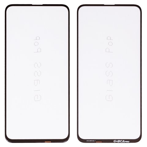 Vidrio de carcasa G+OCA PRO puede usarse con Huawei Honor 9X, Honor 9X Pro, Y9S, con película OCA, negro