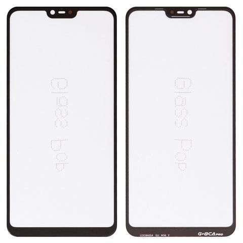 Housing Glass G+OCA PRO compatible with Xiaomi Mi 8 Lite 6.26", with OCA film, black 