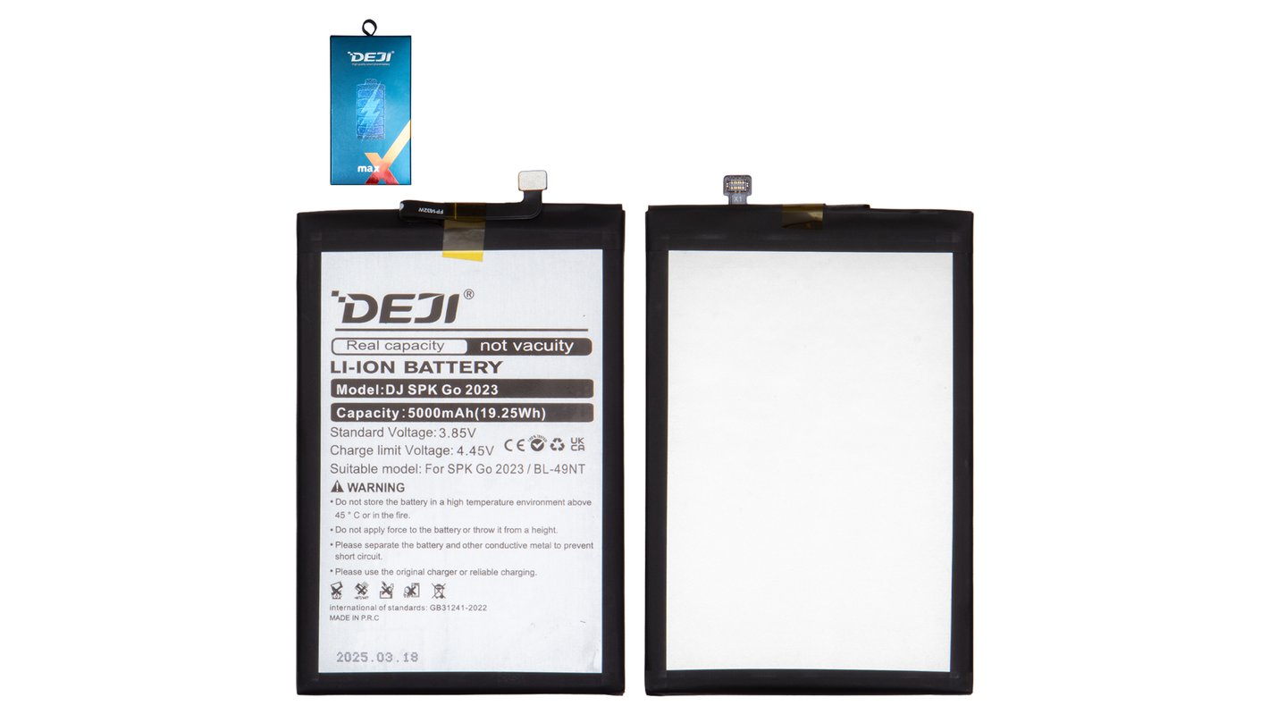 Battery Deji BL-49NT compatible with Tecno Pop 7 (BF6), Pop 8, Pop 9 4G,  Spark Go (2023) (BF7), Spark Go (2024) (BG6), Spark Go 1 (KL4), (Li-ion,  3.85 V, 5000 mAh) - All Spares