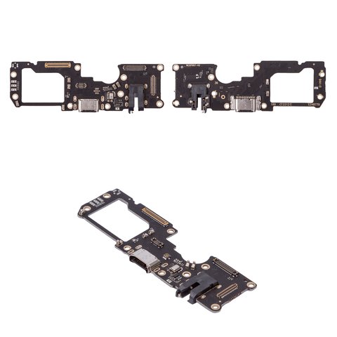 Flat Cable compatible with Oppo Reno 7, headphone connector, charge connector, with microphone, with components, Copy, charging board, CPH2363 