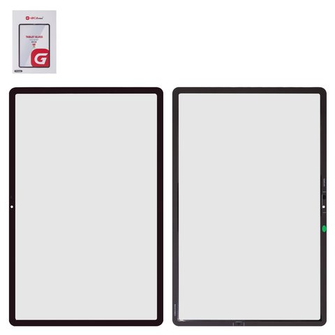 Housing Glass G+OCA PRO compatible with Samsung X800 Galaxy Tab S8 Plus Wi Fi, X806 Galaxy Tab S8 Plus 5G, with OCA film, black 
