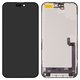 Pantalla LCD puede usarse con iPhone 16 Plus, negro, con marco, High Copy, sin error, (OLED) soft diagnosable, DD-OLED