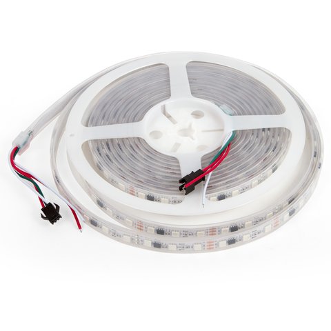 RGB LED Strip SMD5050, WS2811 white, with controls, IP67, 12 V, 60 LEDs m, 5 m 