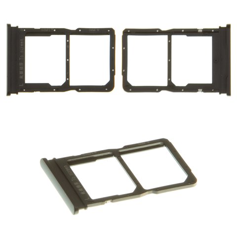SIM Card Holder compatible with Huawei P Smart S, black, AQM LX1