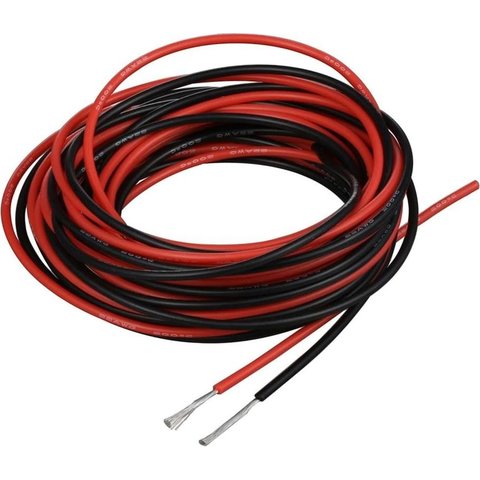 Wire In Silicone Insulation 22AWG, 0.33 mm², 1 m, red 