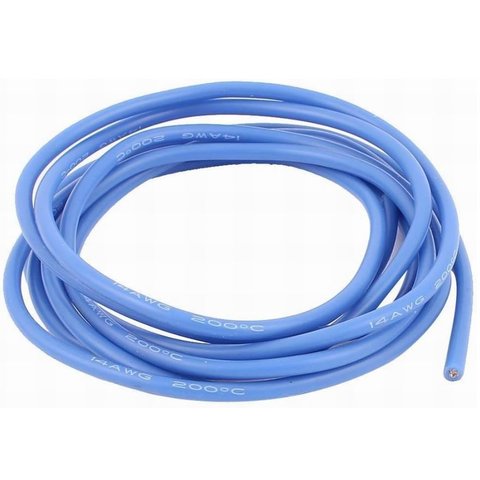 Wire In Silicone Insulation 14AWG, 2.08 mm², 1 m, dark blue 