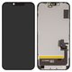LCD compatible with iPhone 14, (black, with frame, HC, (OLED), OEM soft)