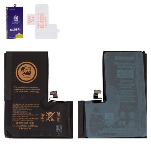 Аккумулятор Mechanic для Apple iPhone 13 Pro, Li Polymer, 3,87 B, 3300 мАч, повышенная ёмкость, original IC