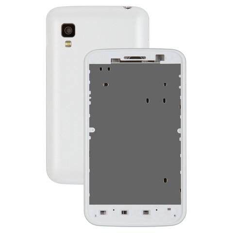 Carcasa puede usarse con LG E445 Optimus L4 Dual SIM, blanco