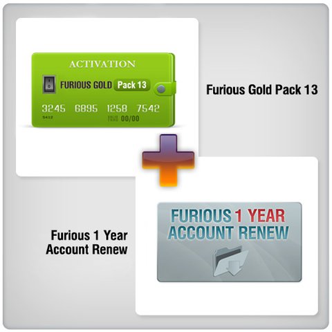 Renovación de acceso al servidor Furious Gold por 1 año + Furious Gold Pack 13