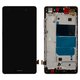 Pantalla LCD puede usarse con Huawei P8 Lite (ALE L21), negro, Logo Huawei, con marco, Original (PRC)