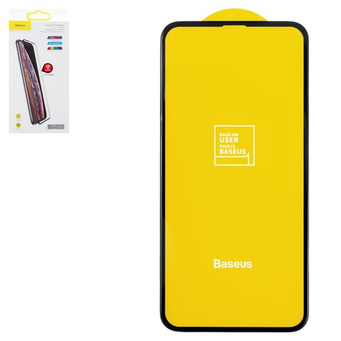 Vidrio de protección templado Baseus puede usarse con Apple iPhone 11 Pro, iPhone X, iPhone XS, 0.3 mm 9H, Arc Surface, Anti Blue Light, 5D Full Glue, negro, #SGAPIPHX KF01