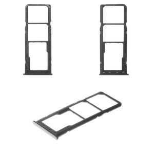 Sujetador de tarjeta SIM puede usarse con Samsung A205 Galaxy A20, A305 Galaxy A30, A505F DS Galaxy A50, negro, con soporte para MMC