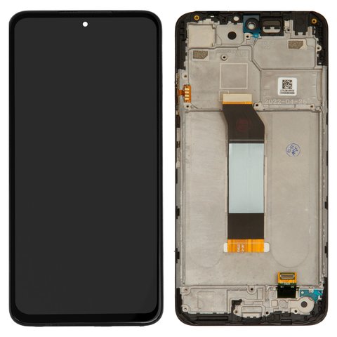 Pantalla LCD puede usarse con Xiaomi Poco M3 Pro, Poco M3 Pro 5G, Redmi Note 10 5G, negro, con marco, High Copy
